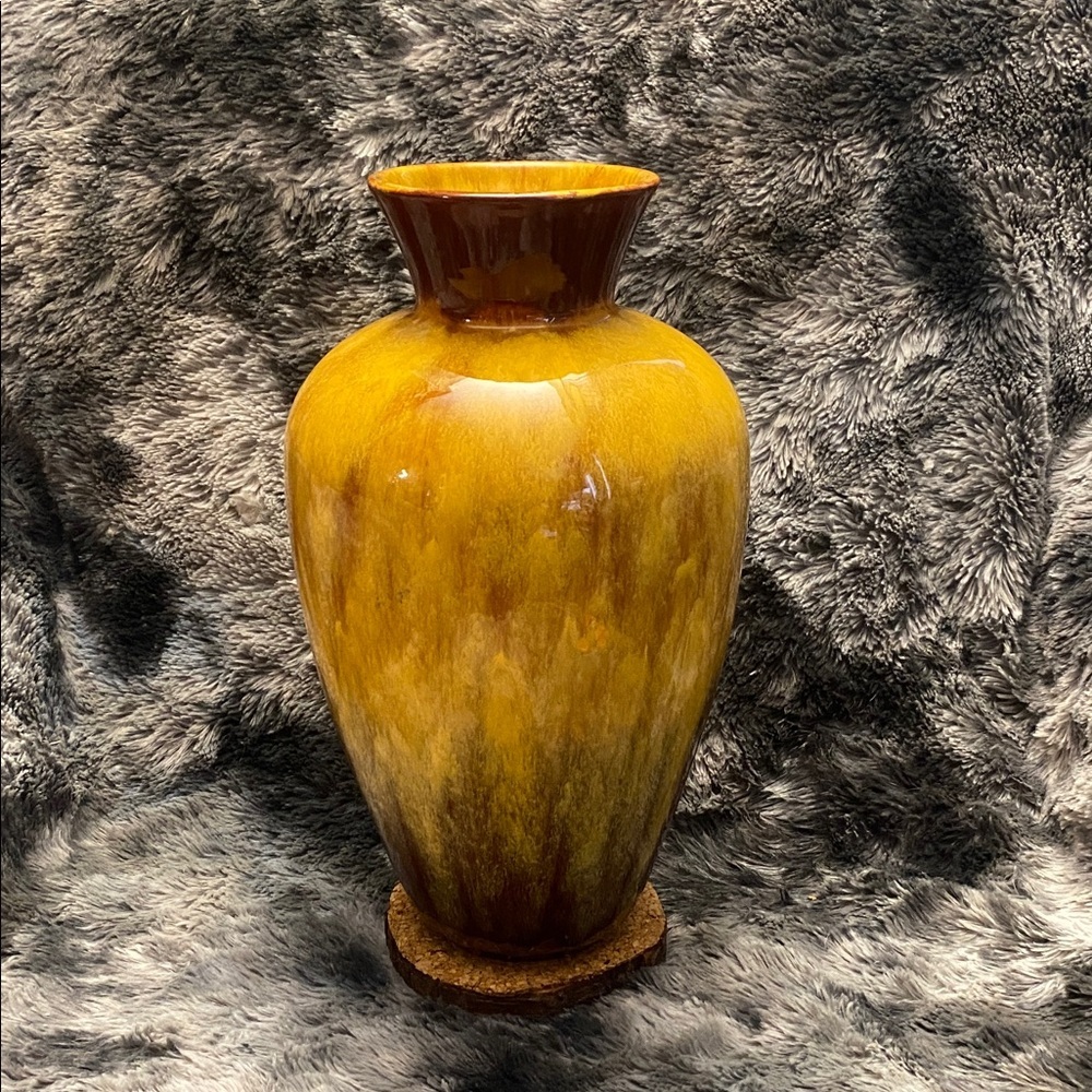 Vintage Blue Mountain Pottery Harvest
Gold Vase